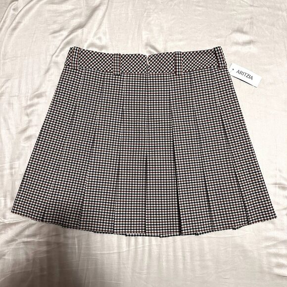 Aritzia Sunday Best Olive Micro Skirt in LILIANA BEIGE/BLACK NWT - Picture 11 of 13